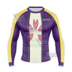 One Piece Doctor Kureha Purple Long Sleeve Compression Shirt