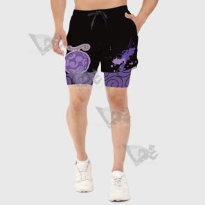 One Piece Gum Men Compression Gym Short