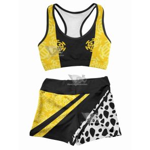 One Piece Hearts Summer Women Compression Active Wear Set