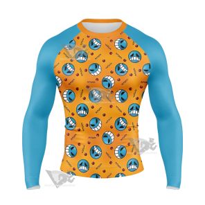 One Piece Inspired Pirate Firefist Long Sleeve Compression Shirt