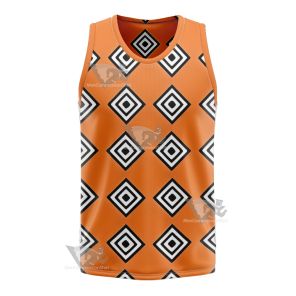 One Piece Jinbei Orange Outfit Basketball Jersey