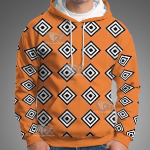 One Piece Jinbei Orange Outfit Cosplay Hoodie