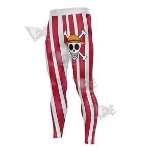 One Piece Luffy Red Line Mens Compression Legging