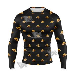 One Piece Monkey D Luffy Hat Long Sleeve Compression Shirt