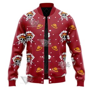 One Piece Monkey D Luffy Hat Skull Flag Varsity Jacket