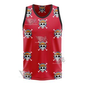 One Piece Monkey D Luffy Skull Flag Basketball Jersey