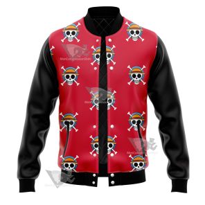 One Piece Monkey D Luffy Skull Flag Varsity Jacket