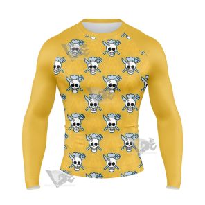 One Piece Sanji Skull Flag Long Sleeve Compression Shirt