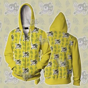 One Piece Usopp Skull Flag Cosplay Zip Up Hoodie