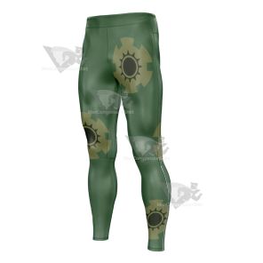 One Piece Zoro Green Circle Mens Compression Legging