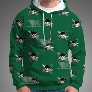 One Piece Zoro Skull Flag Cosplay Hoodie