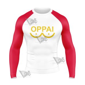 One Punch Man Saitama Oppai Long Sleeve Compression Shirt