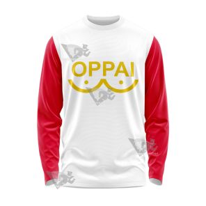 One Punch Man Saitama Oppai Long Sleeve Shirt