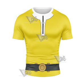 One Punch Man Saitama Short Sleeve Compression Shirt