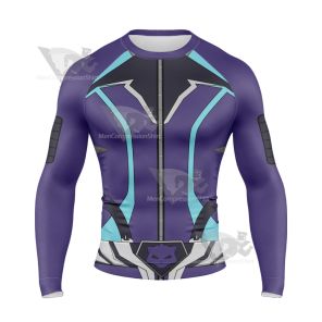 Overwatch Black Cat Sombra Long Sleeve Compression Shirt