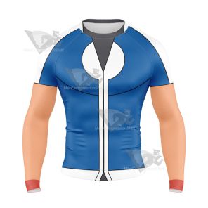 Pm Ash Ketchum Kalos Long Sleeve Compression Shirt