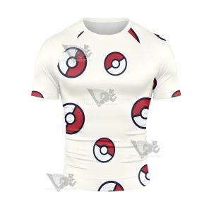 Pm Go Pokeball Short Sleeve Compression Shirt