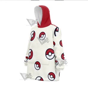 Pm Go Pokeball Snug Oversized Blanket Hoodie