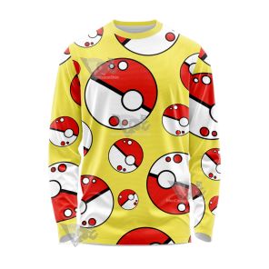 Pm Go Pokeball Yellow Long Sleeve Shirt