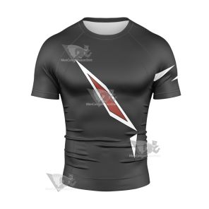 Pm Sun And Moon Team Skull Gladion Short Sleeve Compression Shirt