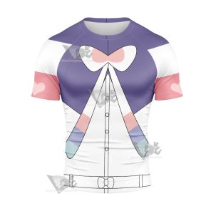 Pm Sword And Shield Sylveon Personification Short Sleeve Compression Shirt