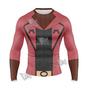 Pocket Monster Maxie Magma Leader Long Sleeve Compression Shirt