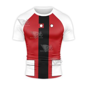 Pokemon Ash Ketchum Red Jacket Short Sleeve Compression Shirt