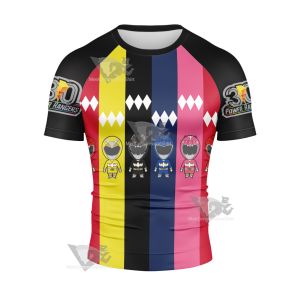 Power Rangers 30 Anniversary Short Sleeve Compression Shirt