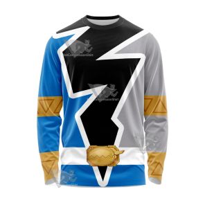 Power Rangers Dino Fury Blue Ranger Long Sleeve Shirt