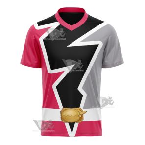 Power Rangers Dino Fury Pink Ranger Football Jersey