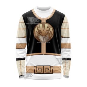 Power Rangers Mighty Morphin White Ranger Long Sleeve Shirt