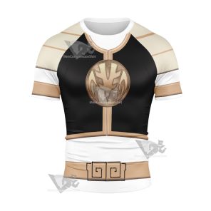 Power Rangers White Ranger Short Sleeve Compression Shirt