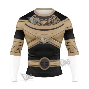 Power Rangers Zeo Gold Ranger Long Sleeve Compression Shirt