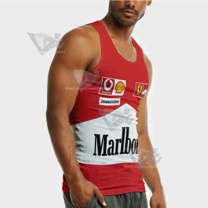 Red Michael Schumacher Sleeveless Compression Shirt