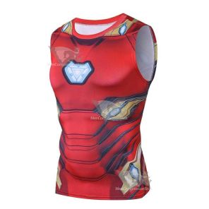 Red Tony Stark Compression Tank Top