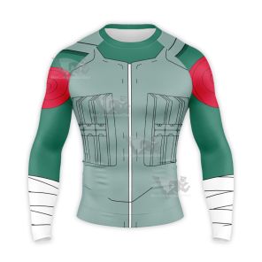 Rock Lee Hokage Green Long Sleeve Compression Shirt