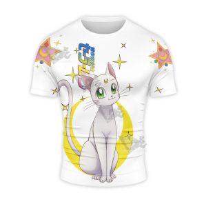 Sailor Moon Artemis White Short Sleeve Compression Shirt