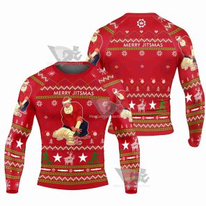 Santa Merry Jitsmas Long Sleeve Rash Guard