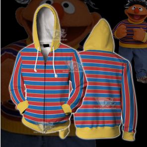 Sesame Street Ernie Line Cosplay Zip Up Hoodie