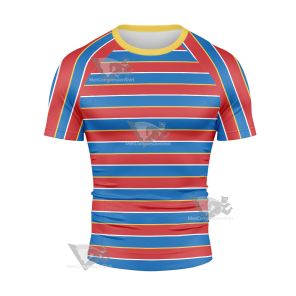 Sesame Street Ernie Line Short Sleeve Compression Shirt