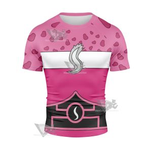 Shezow Pink Cosplay Short Sleeve Compression Shirt