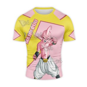 Skinny Majin Buu Dragon Ball Z S Short Sleeve Compression Shirt