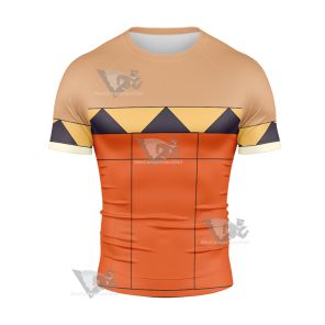 Skullgirls Cerebella Orange Short Sleeve Compression Shirt