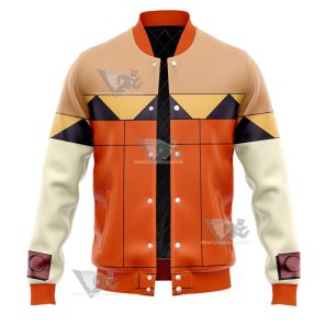 Skullgirls Cerebella Orange Varsity Jacket