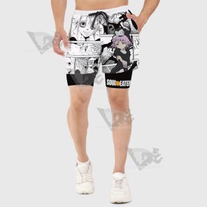 Soul Eater Crona Deep White Men Compression Gym Short