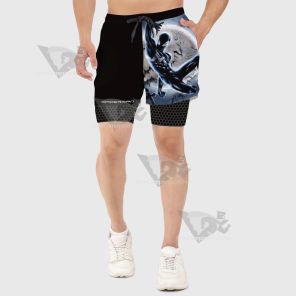 Spider Black Power Black Men Compression Gym Short