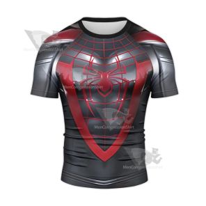 Parker 2 Figure Miles Morales Jumpsuit Rash Guard Compression Shirt