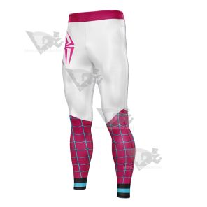 Spiderman Across The Spider Gwen White Men Compression Legging