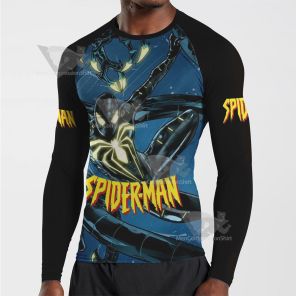 Spiderman Anti Ock Black Long Sleeve Compression Shirt