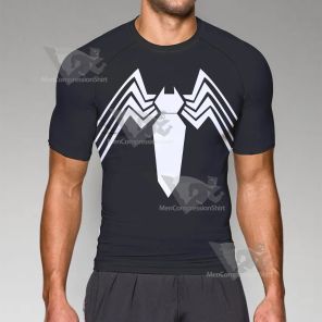 Spiderman Black Short Sleeve Compression Shirt